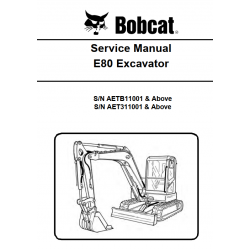 Bobcat - instrukcje napraw - schematy - DTR - service manuals - Bobcat E80